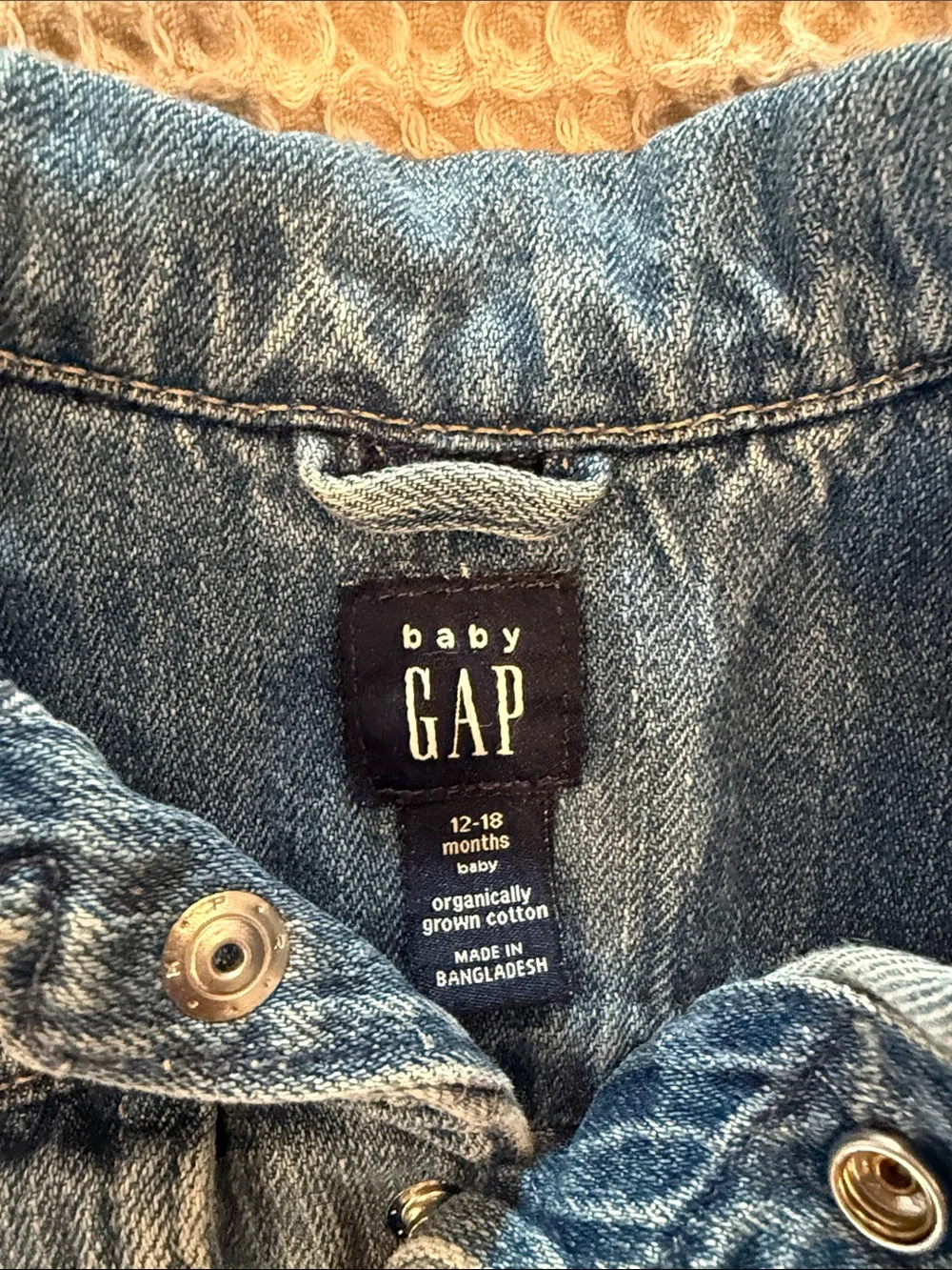 GAP Kids Light Blue Denim Jacket with Button Front